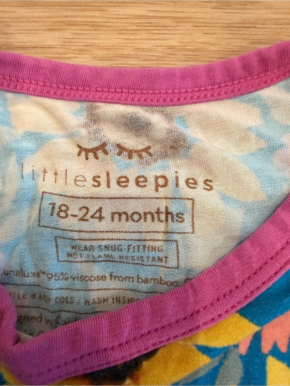 Little Sleepies Blue Sunflower two-piece Pajamas